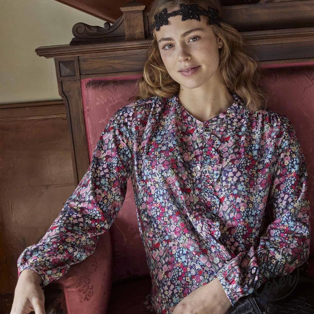 Tela de viscosa de invierno floral Viscose AW Twill Print de Katia