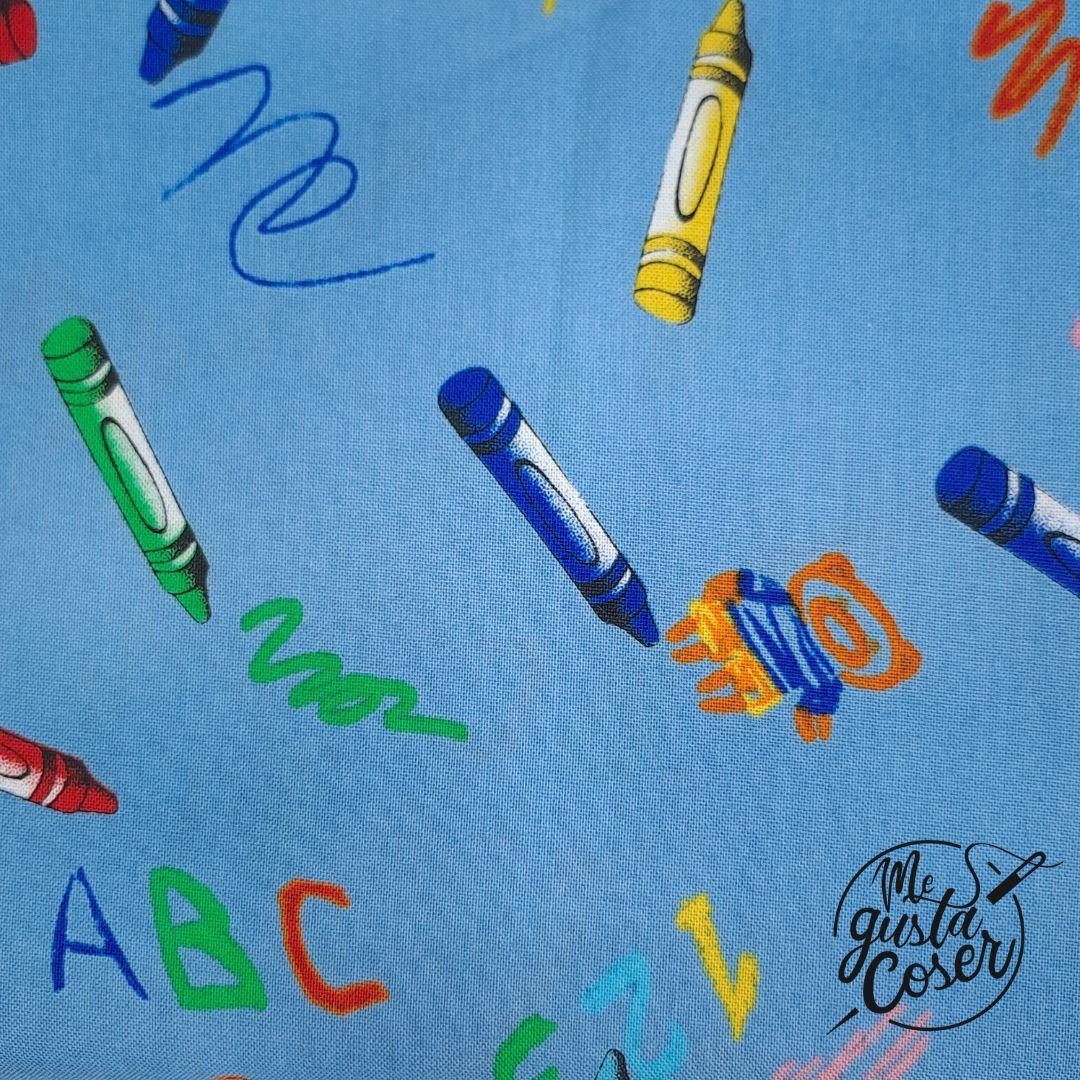 Tela patchwork Crayones de cera