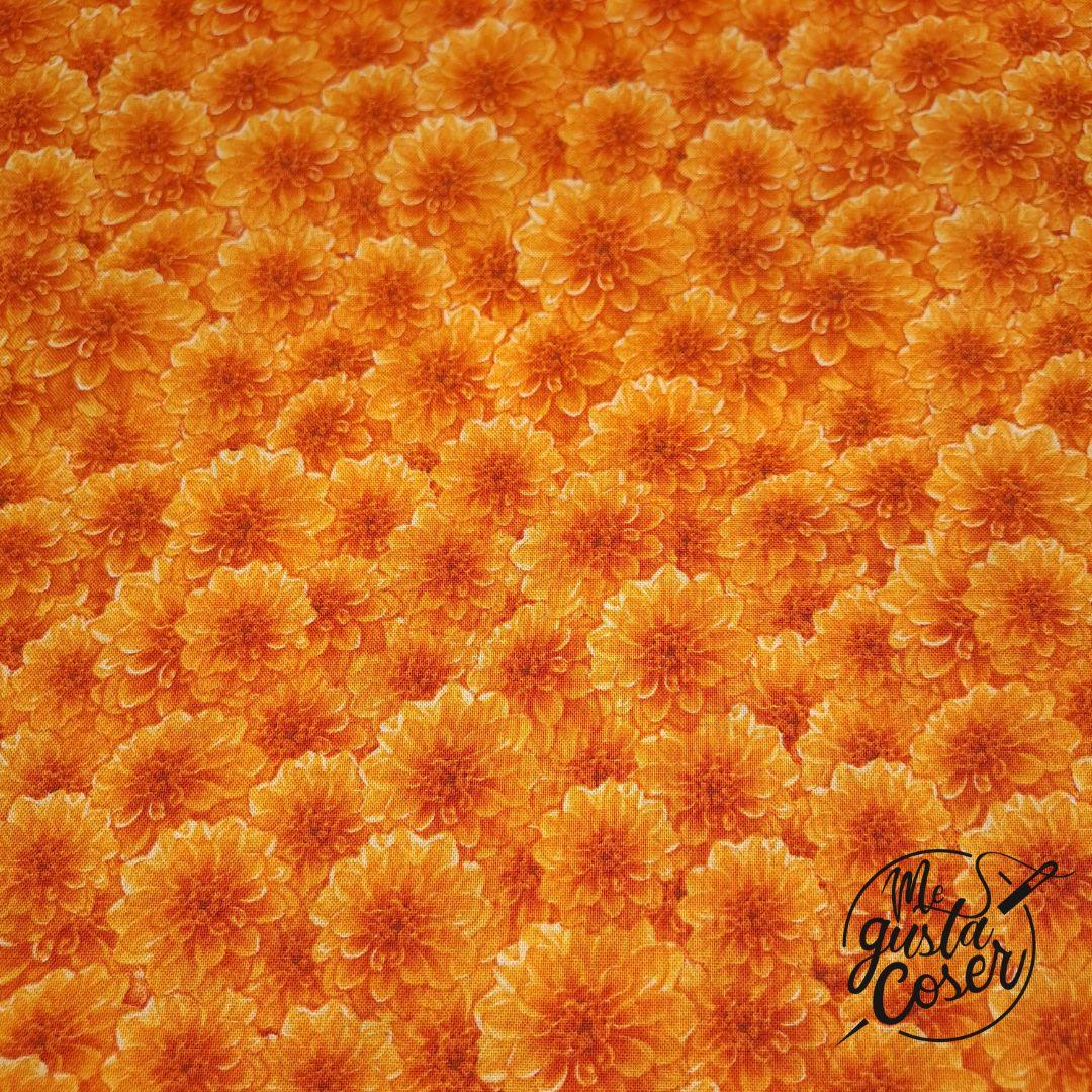 Tela patchwork Danscapes Spring naranja