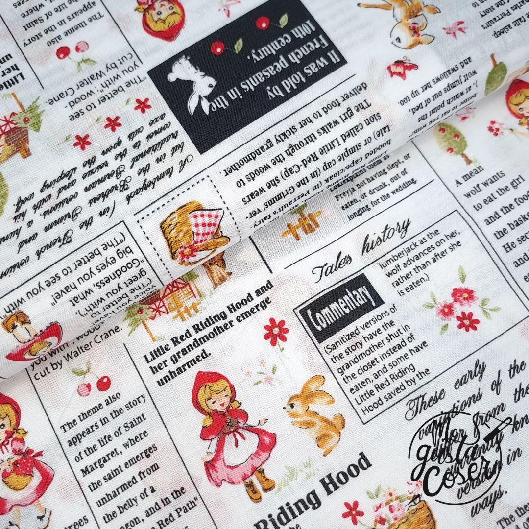 Tela patchwork Lecien Caperucita roja en las noticias