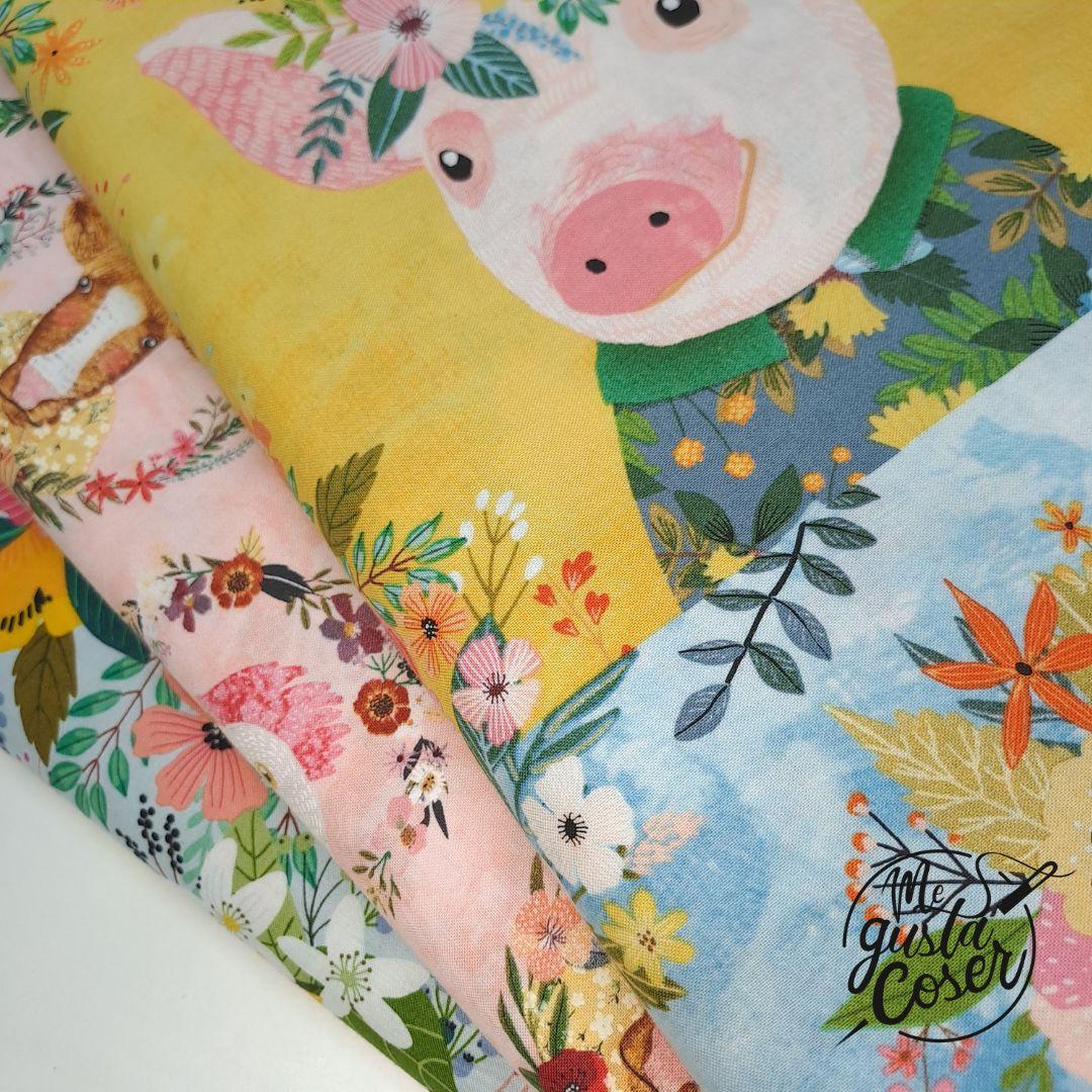 Tela patchwork Mia Charro Farm Friend PANEL