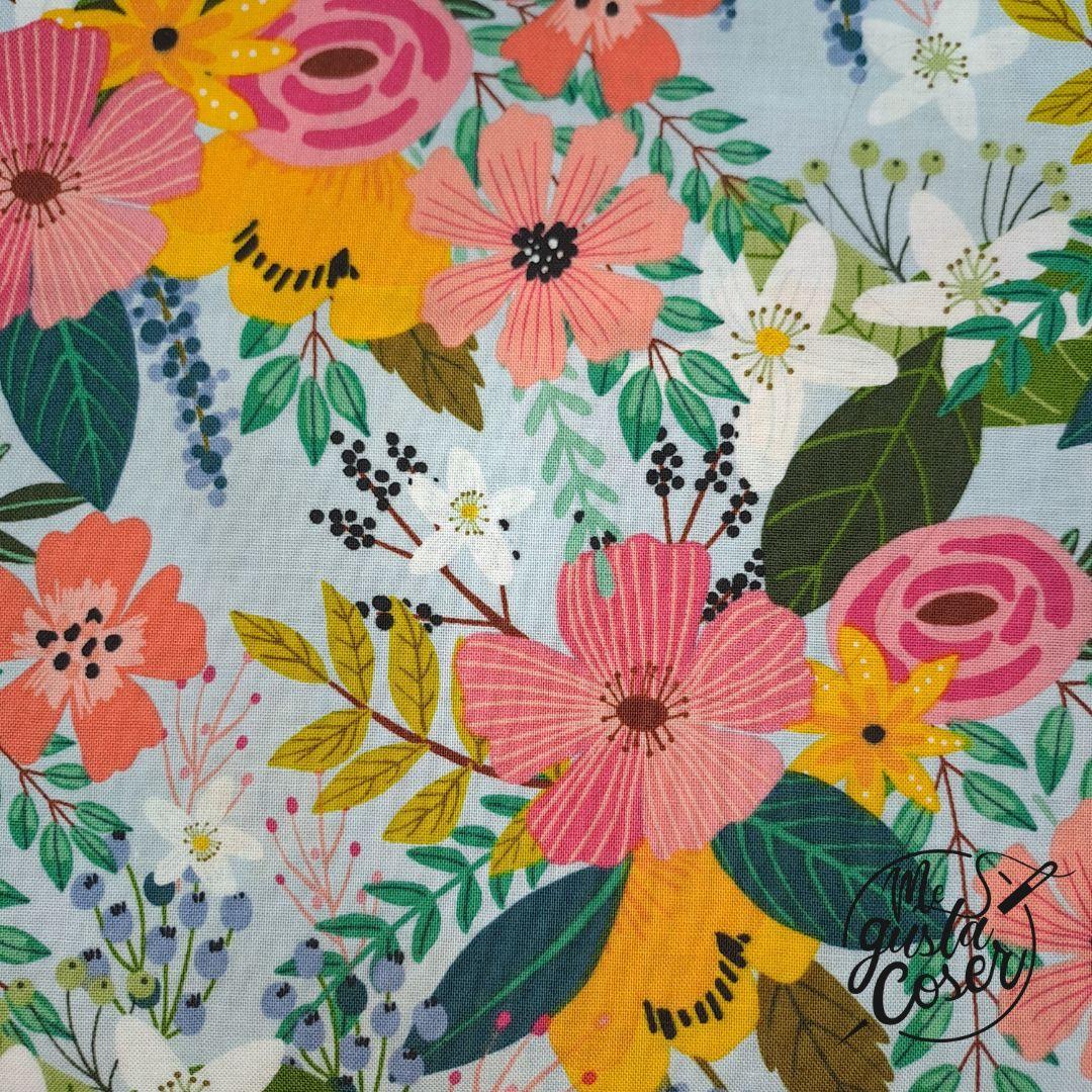 Tela patchwork Mia Charro Farm Friend floral