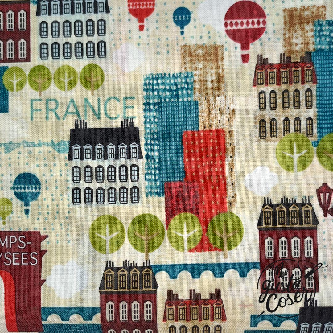 Tela patchwork Paisaje parisino