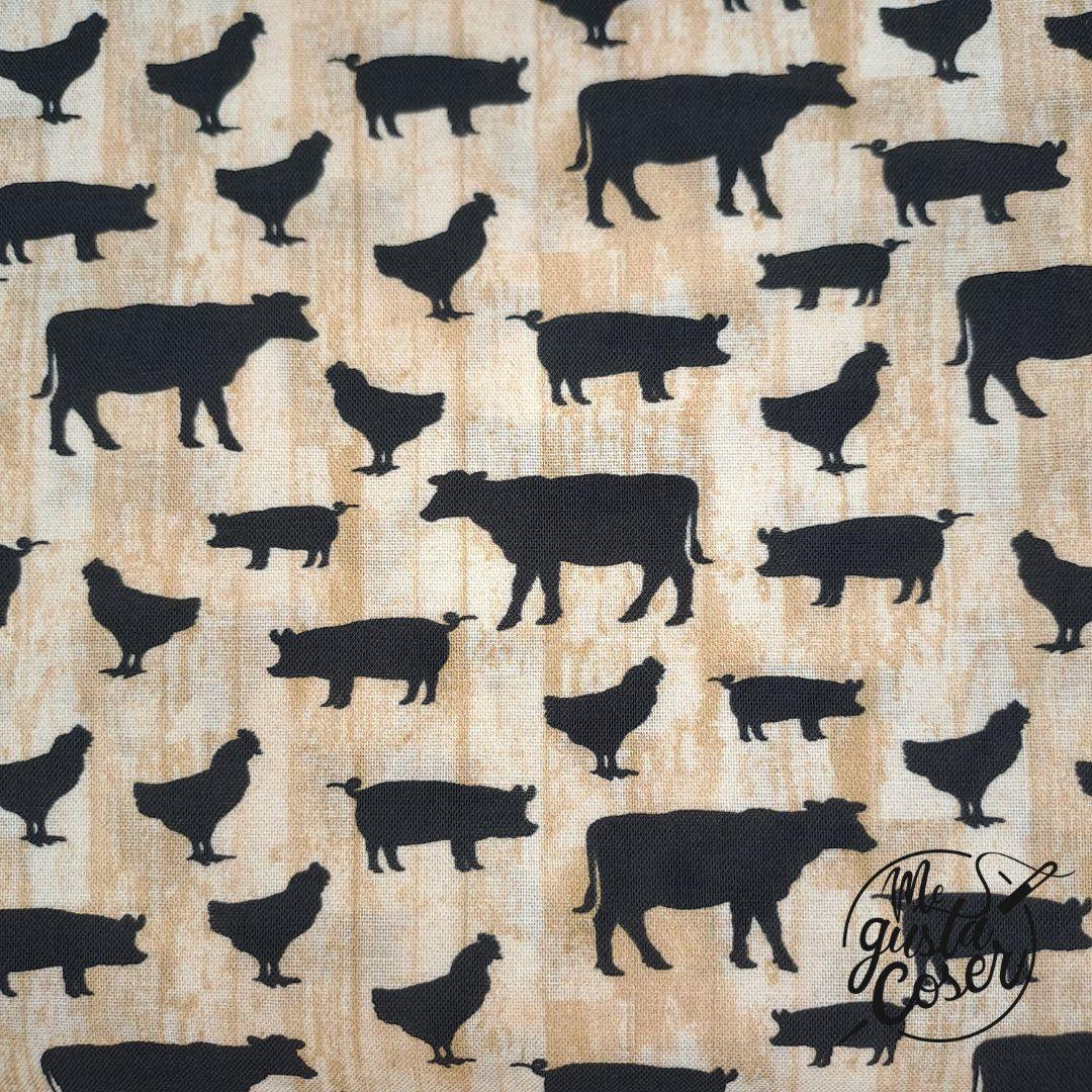 Tela patchwork Quilter Barn Prints Animales de granja 10193 70