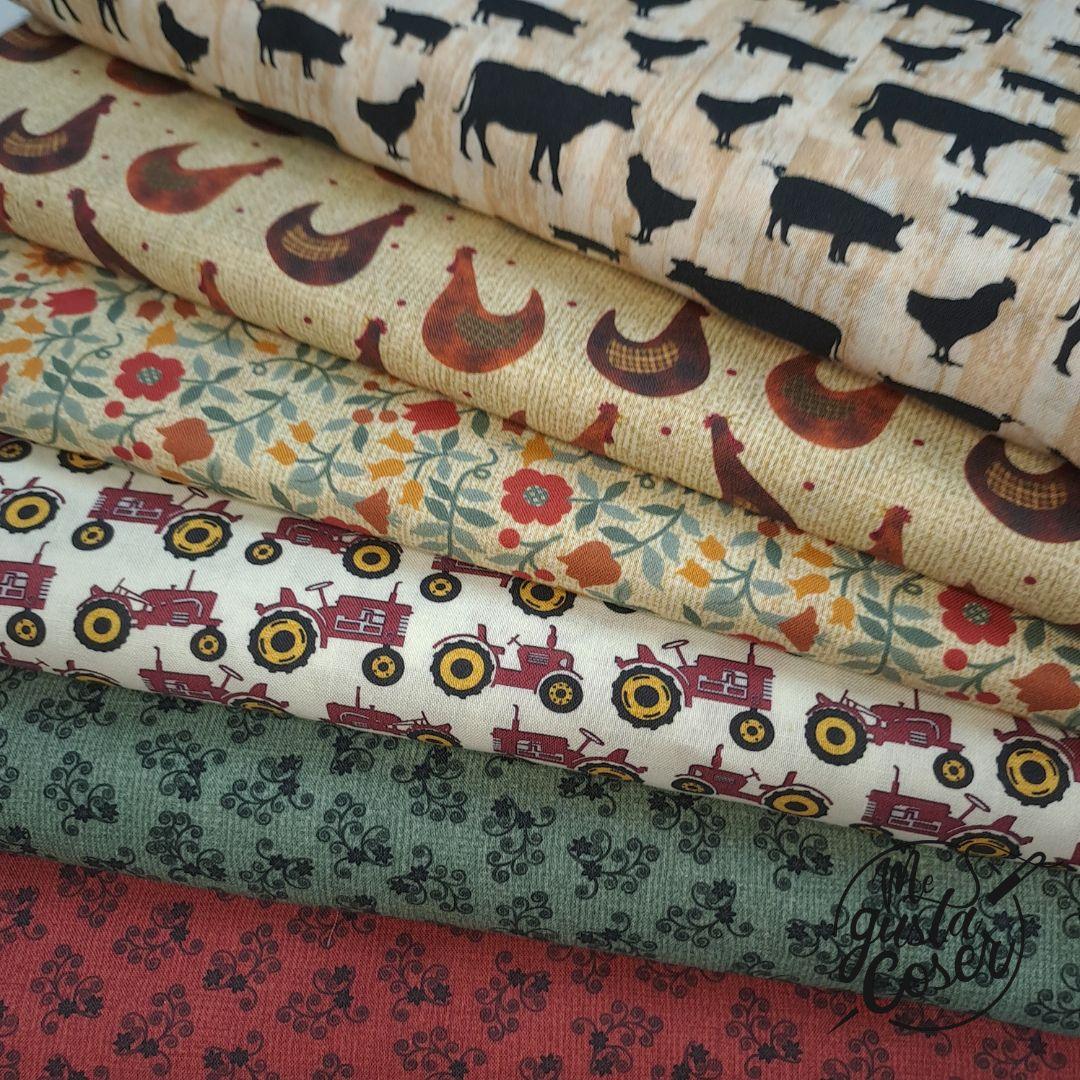Tela patchwork Quilter Barn Prints Animales de granja 10193 70