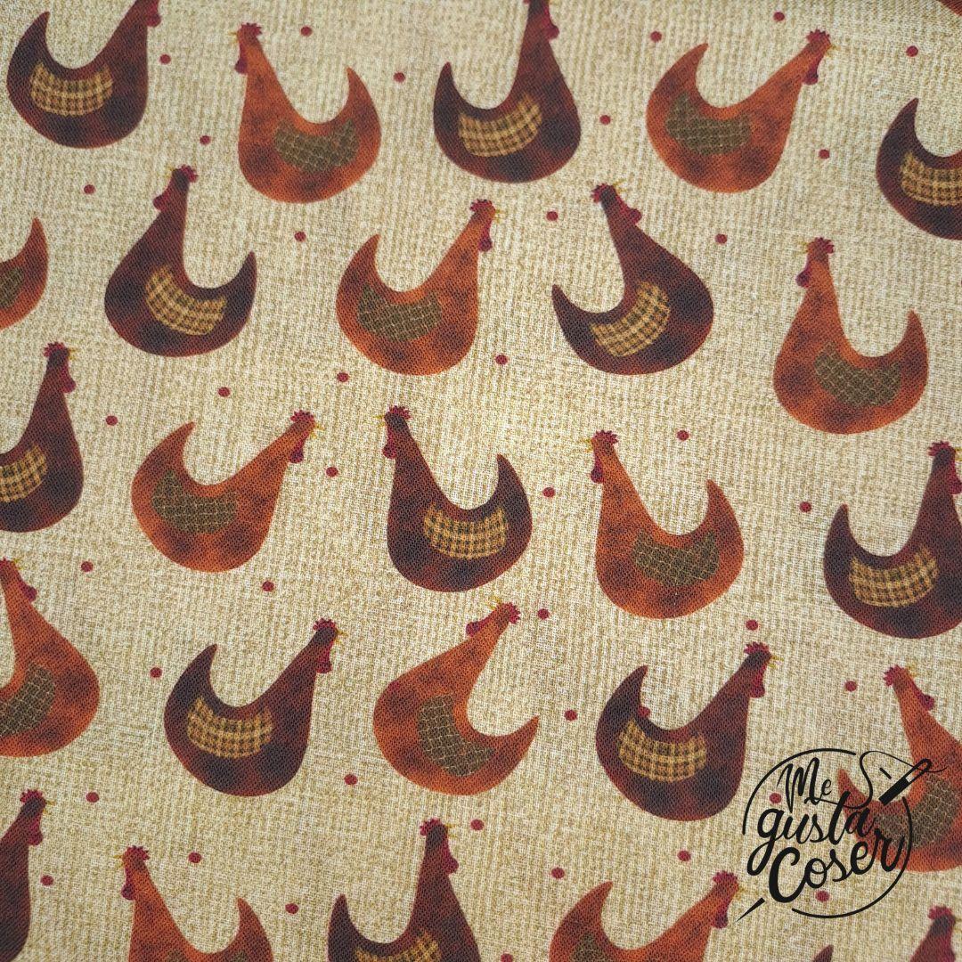 Tela patchwork Quilter Barn Prints Gallinas 3078 71