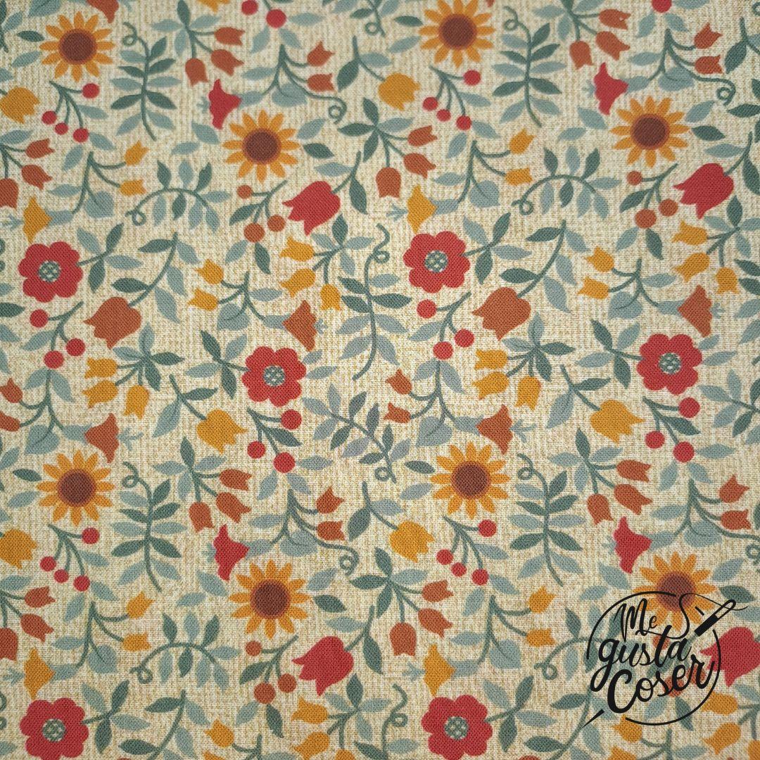 Tela patchwork Quilter Barn Prints flor girasol 3077 70