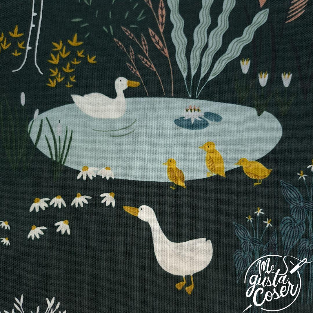 Tela patchwork RJR Pond life Ducks patos