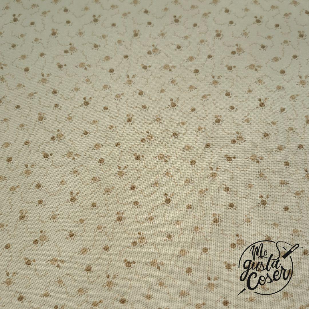 Tela patchwork Stof Colour Harmony flores camel 440