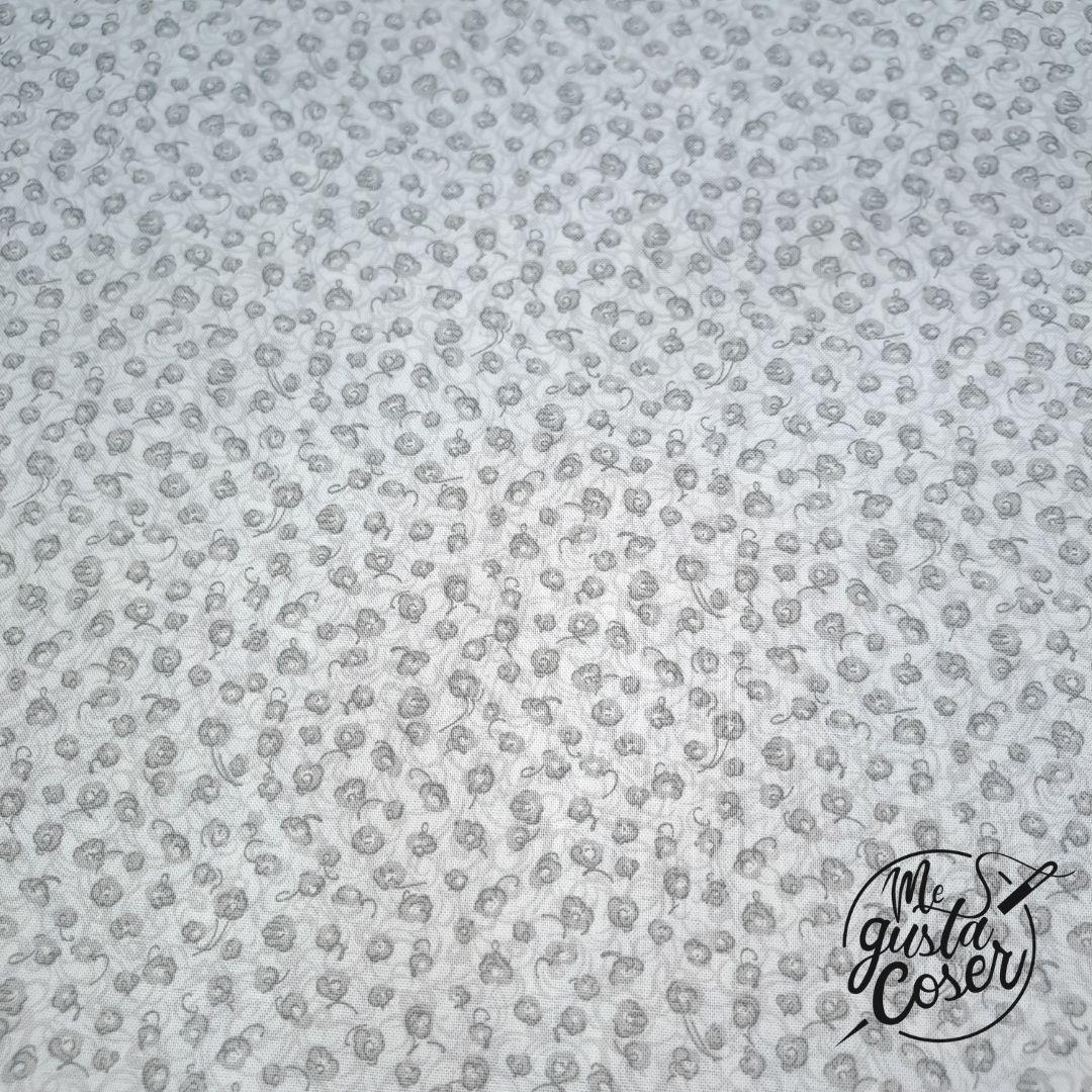 Tela patchwork Stof Colour Harmony flores gris 456