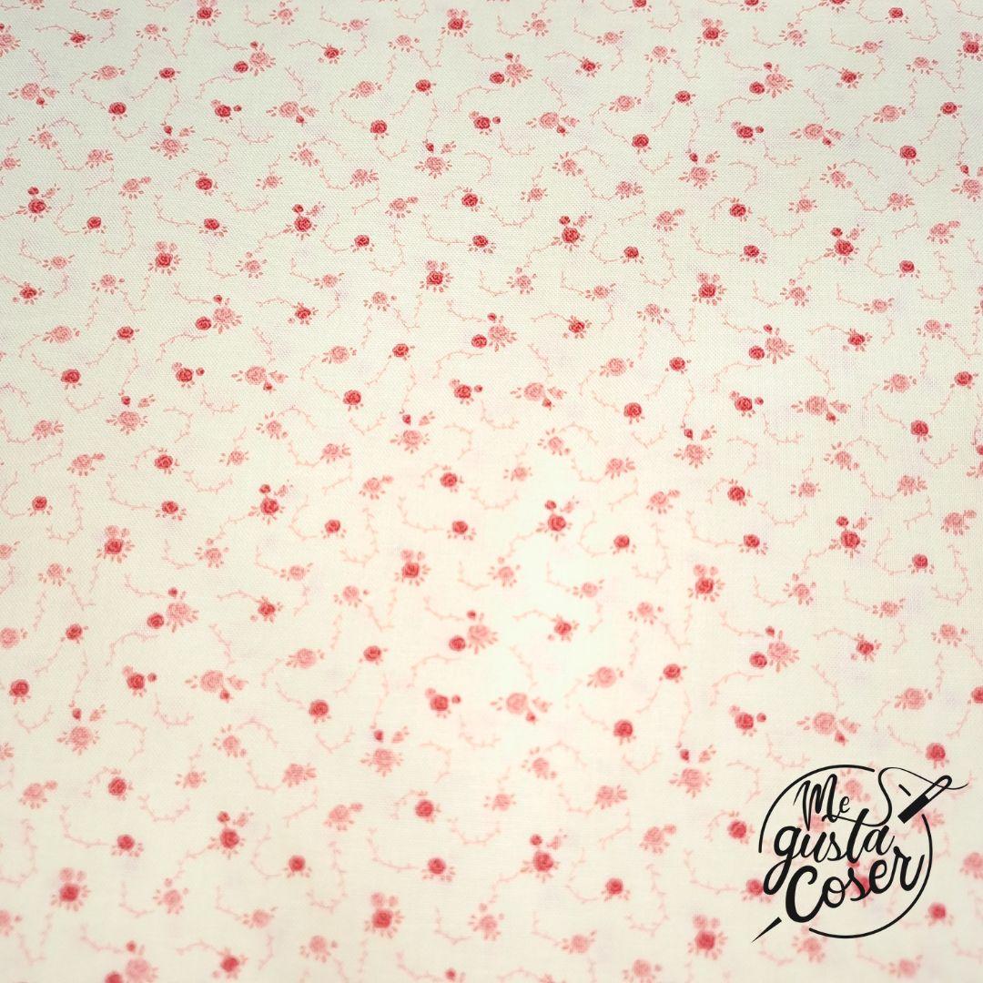 Tela patchwork Stof Colour Harmony flores rosa 436