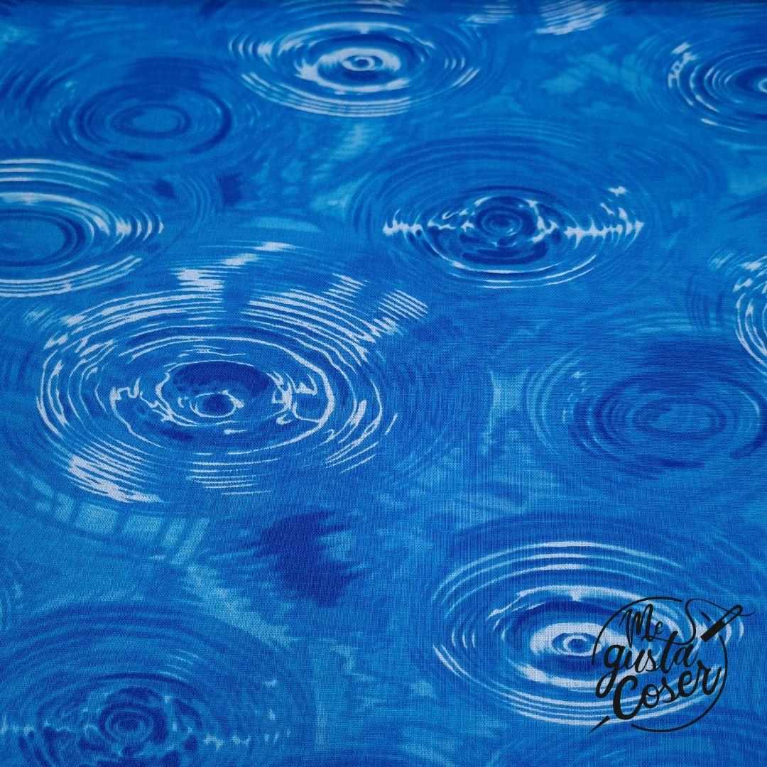 Tela patchwork gotas de lluvia