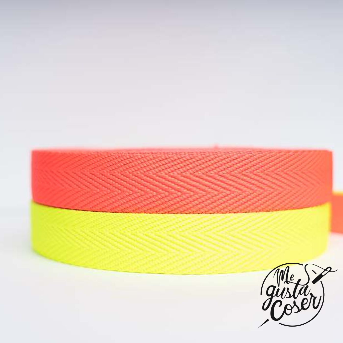 Cinta para Mochila Flúor 30 mm por Metros | Coral y Amarillo