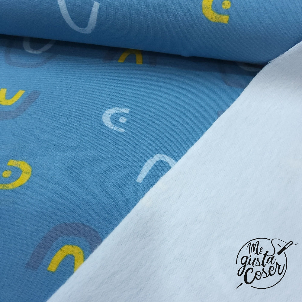 Tela Sweat azul Thanksgiver Coord