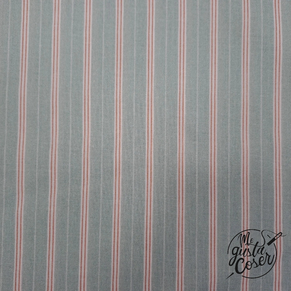 Tela popelin algodón estampado rayas Flip 3