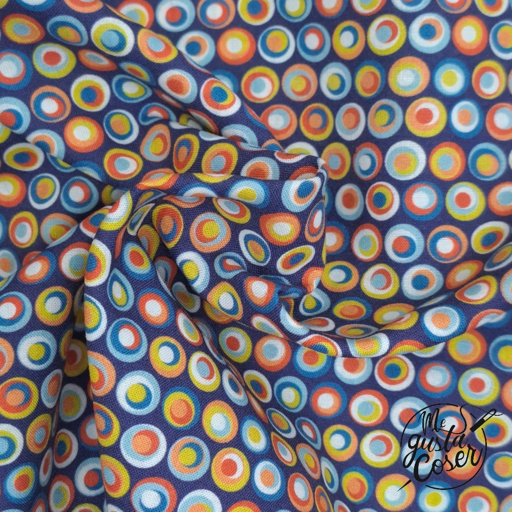 Tela popelin algodón estampado geométrico Ziggy
