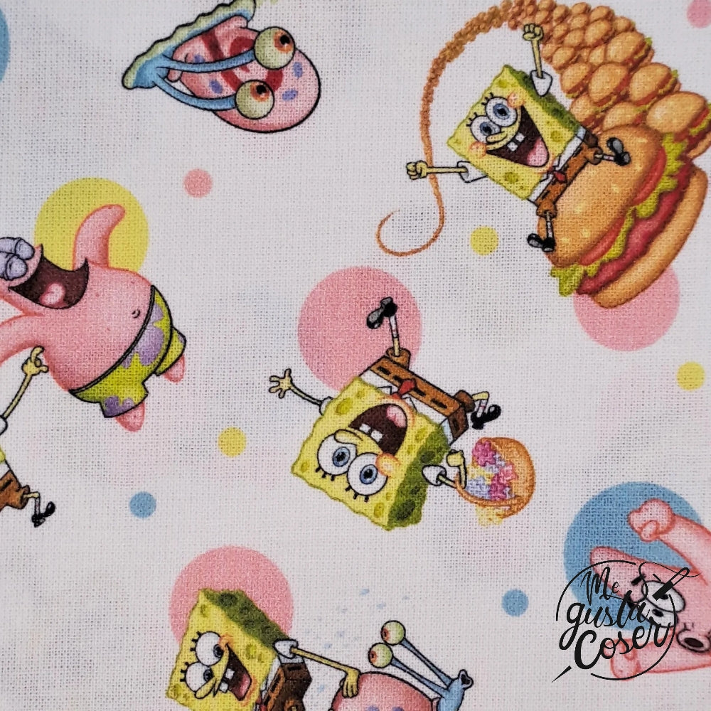 Tela popelín Bob Esponja