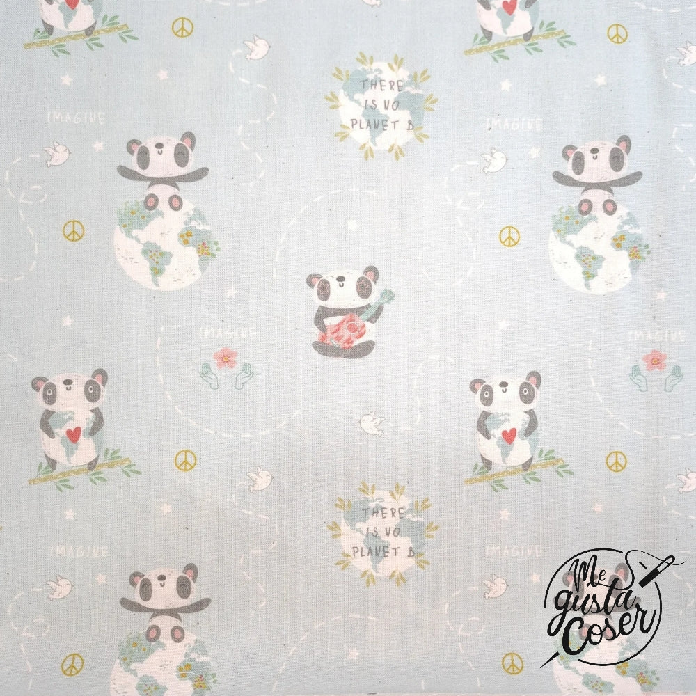 Tela Popelin Panda