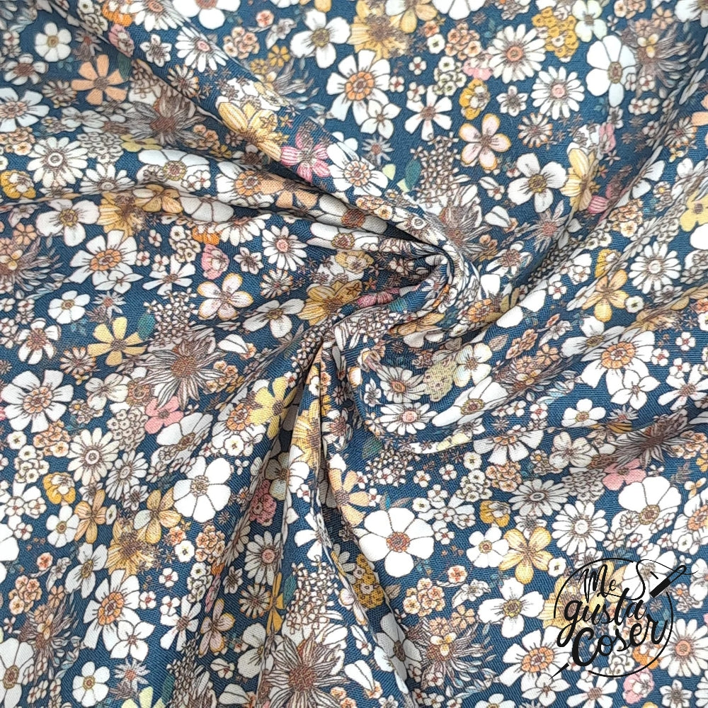 Tela Popelin Brigth floral