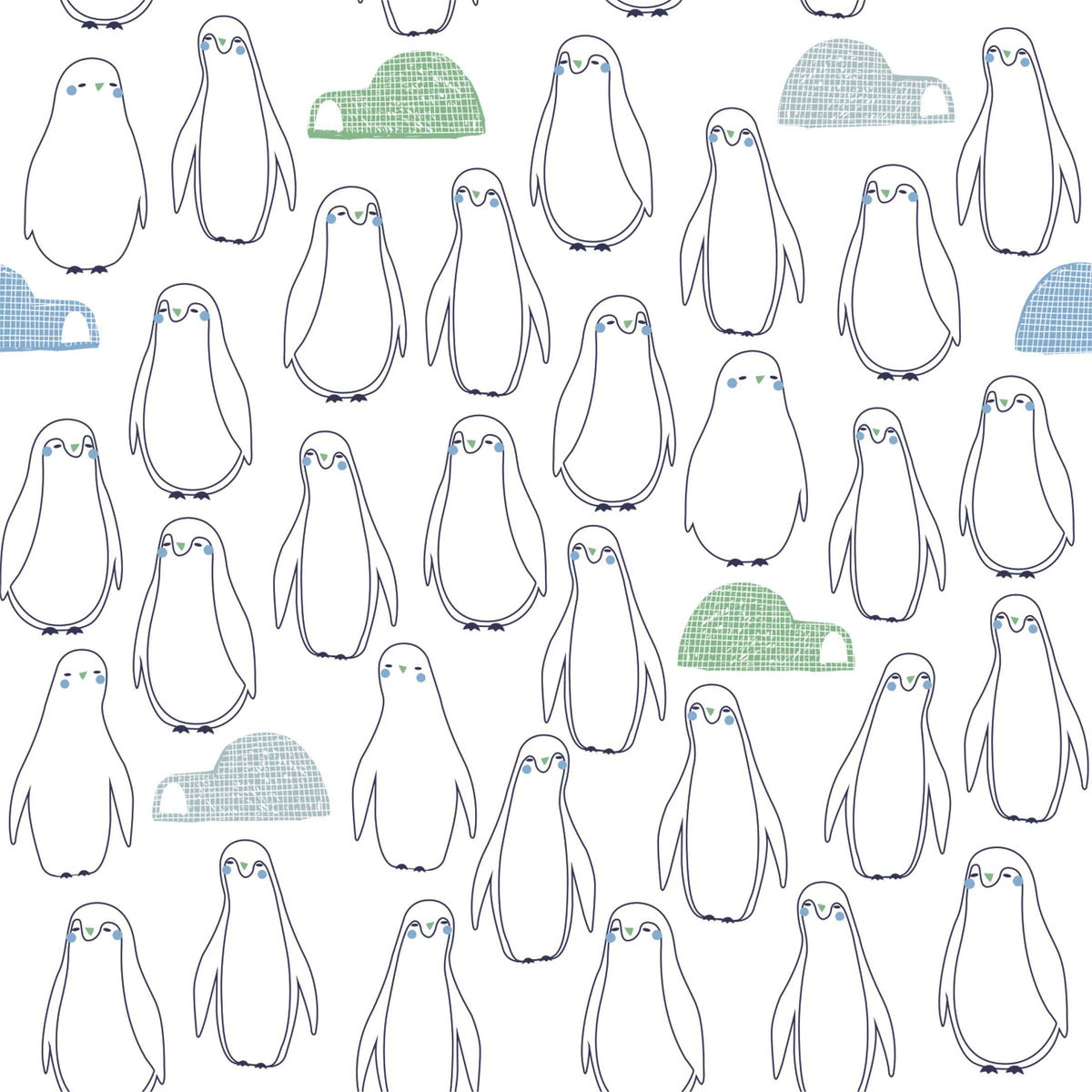Penguins jersey fabric