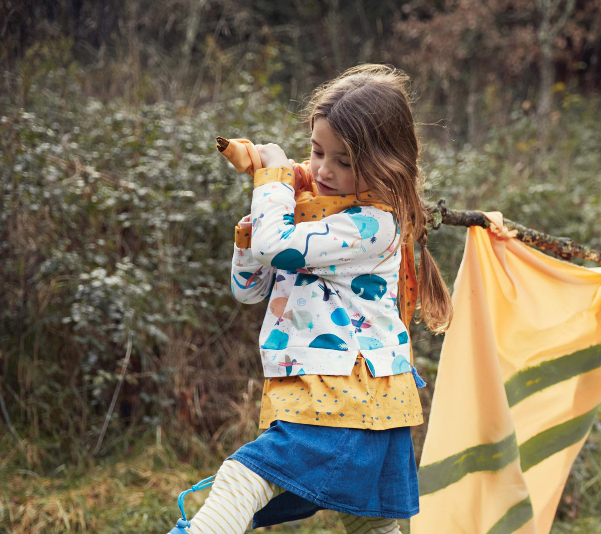 Prehistoric Landscape Sweatshirt Fabric
