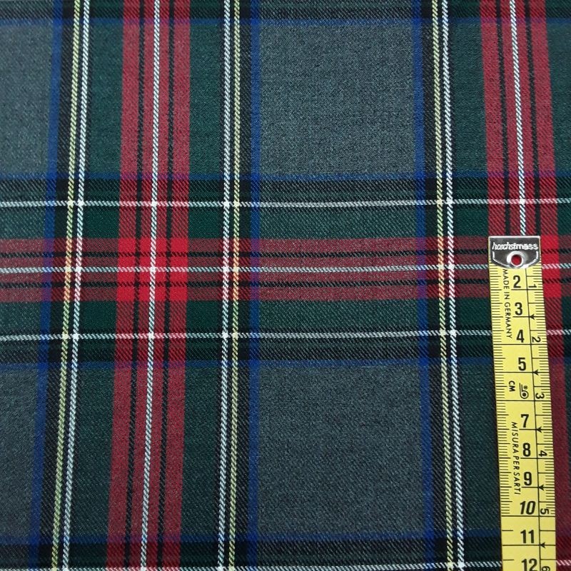 Gray tartan fabric
