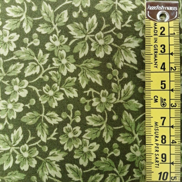 Tela patchwork chrysanthemum verde