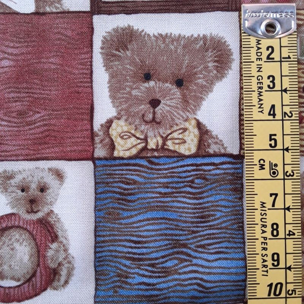 Tela patchwork cuadro oso Teddy