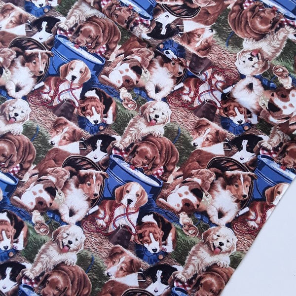 Tela patchwork perros