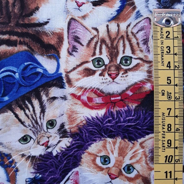 Tela patchwork gatos