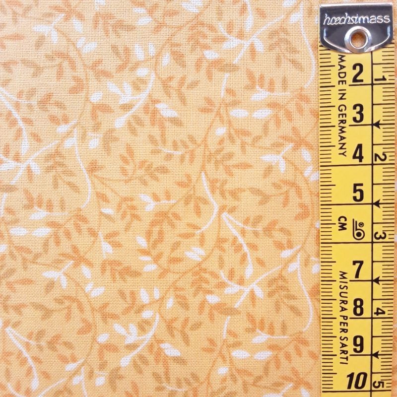 Tela patchwork hojitas amarillo