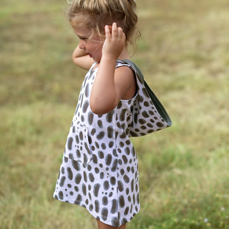 Tela Sudadera verano Leopards Dots